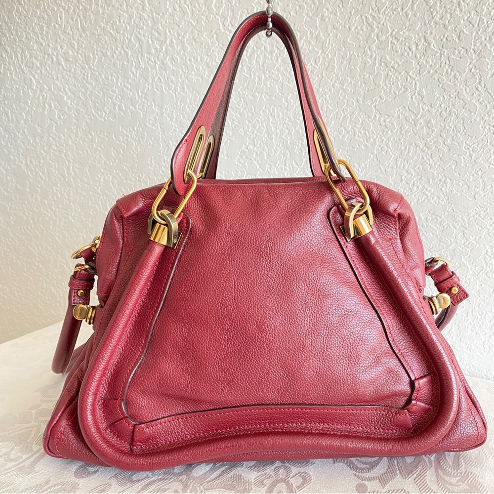 Chloe burgundy medium paraty bag - Picture 10 of 15